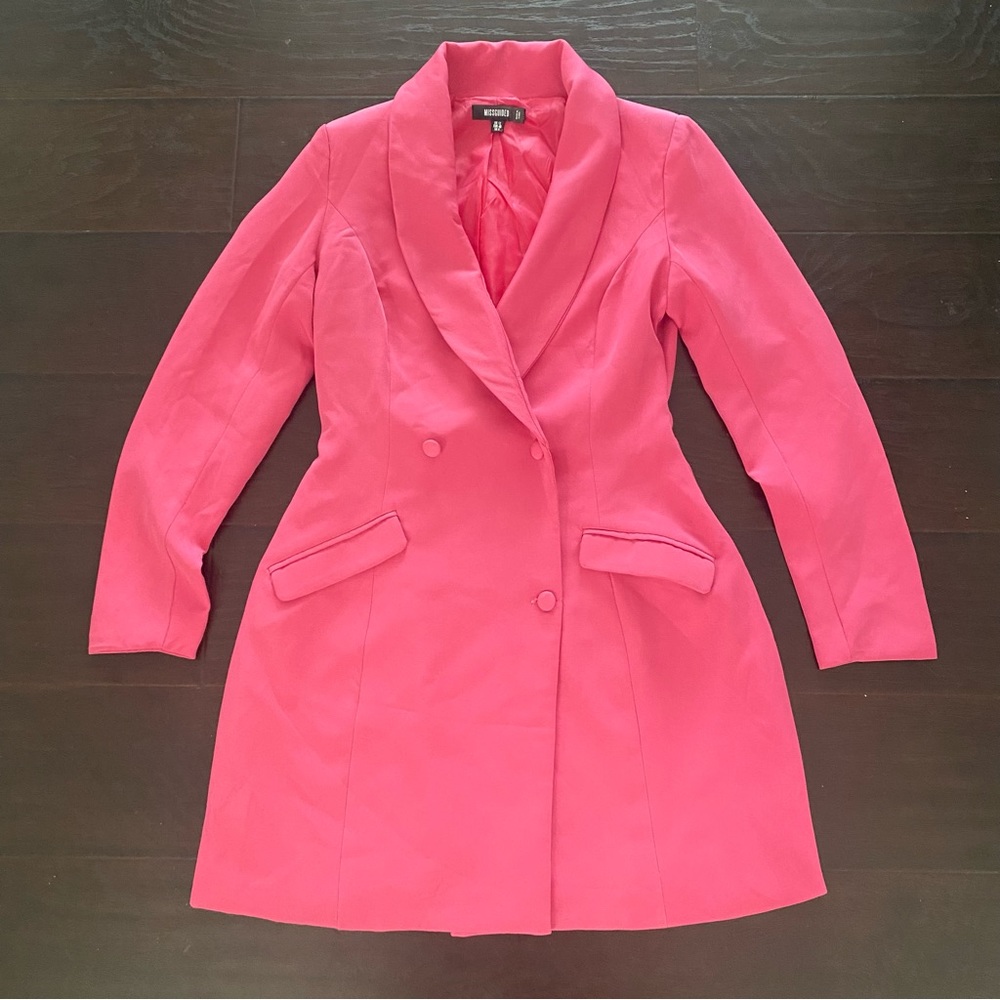Missguided Barbie Pink Soft Trench Coat